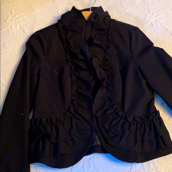 🖤Black Ruffle Blazer🖤 - Picture 1 of 8